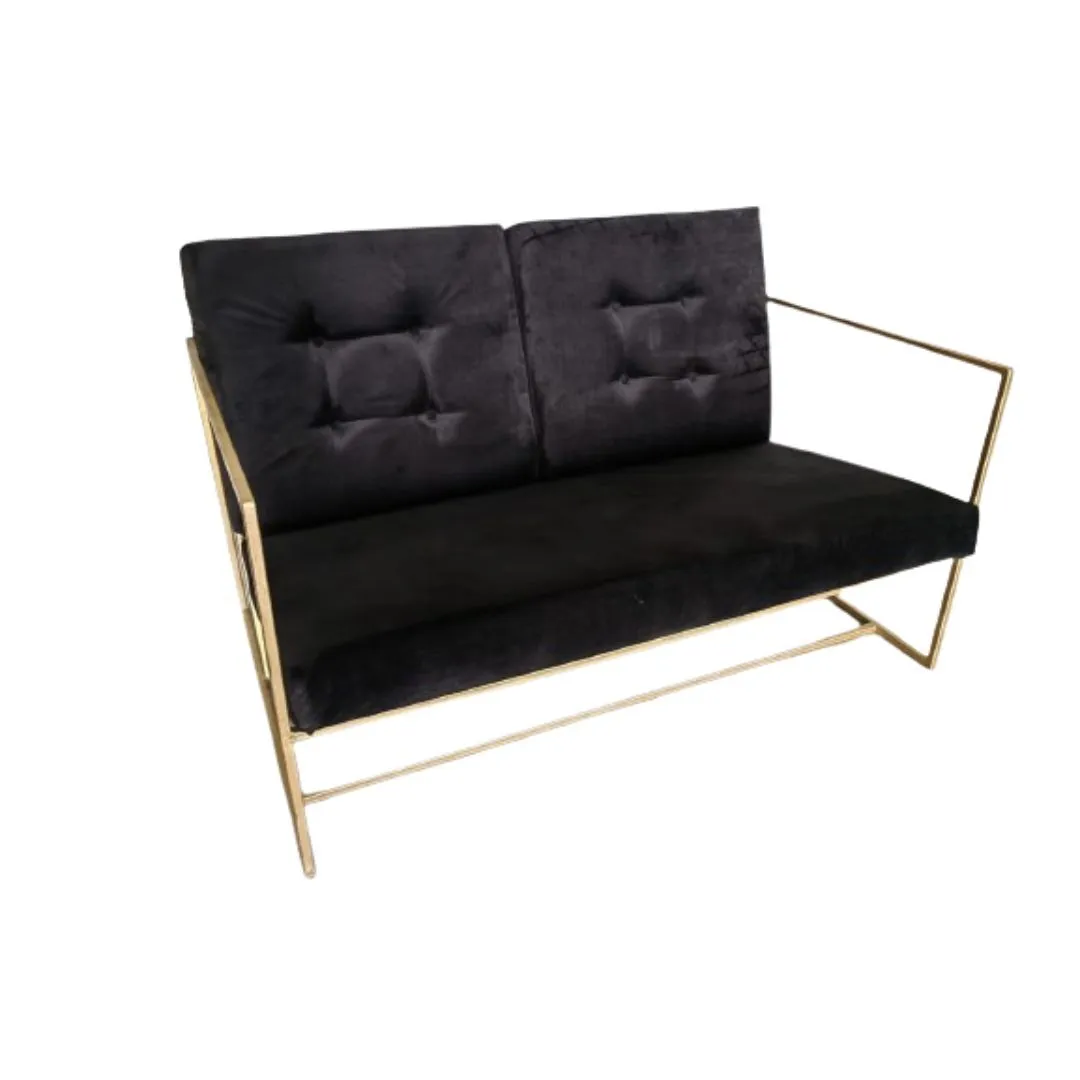 Jessica Double seater Black Velvet