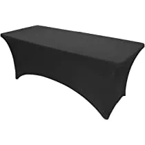 Black Stretch Rectangular table cloth