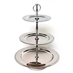 Silver 3 Tier Cup Cake Stand