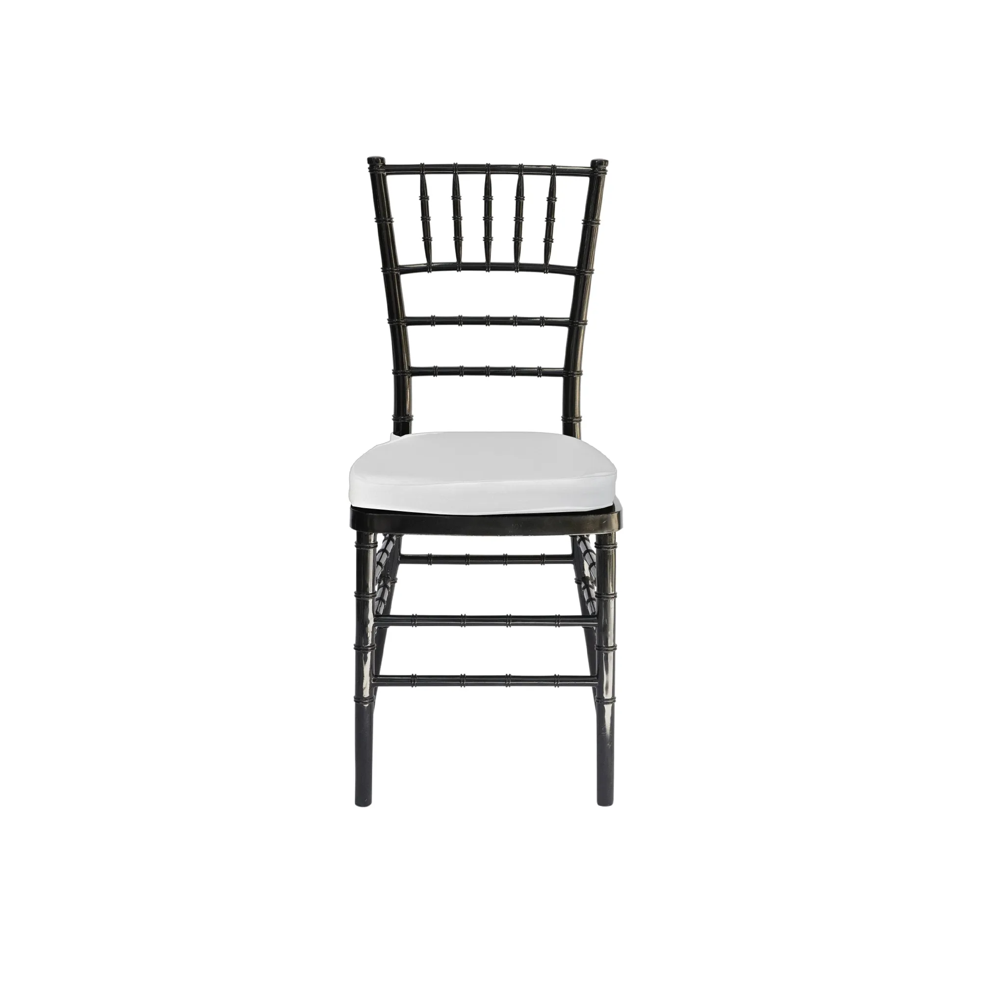 Black Tiffany Chairs + Cushion (STEEL)