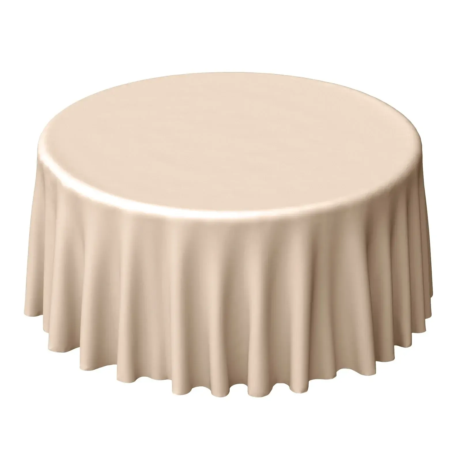 Round Nude / Beige table cloth 