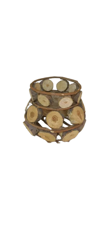 Traditional wooden craft pot (Small)