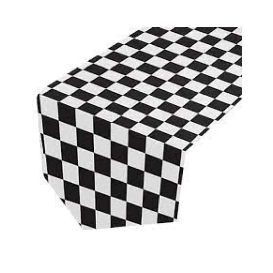 Black & White Blocked table runner
