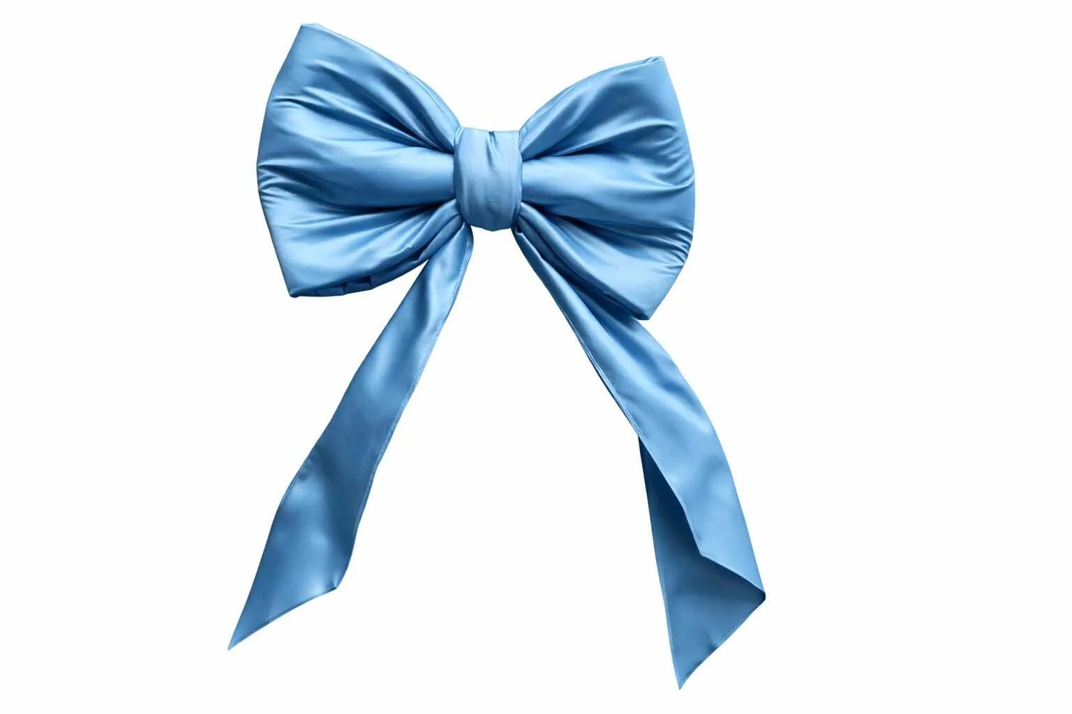 Giant Big Blue Material Bow