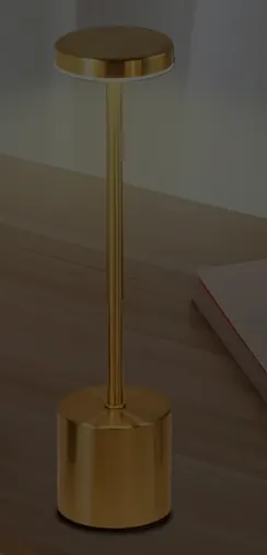 LANTERN GOLD LED DESK 46CM USB CHARGE