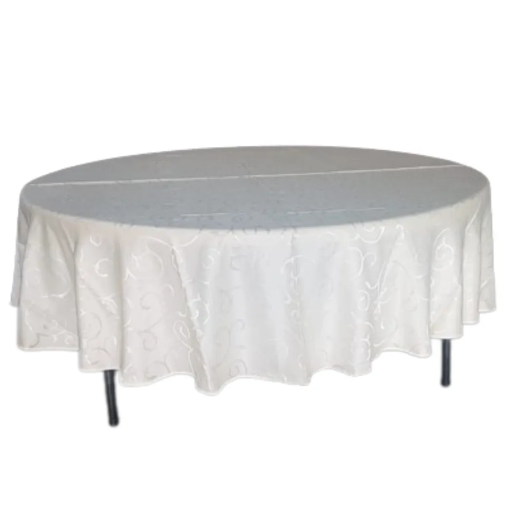 White Round Table Cloth