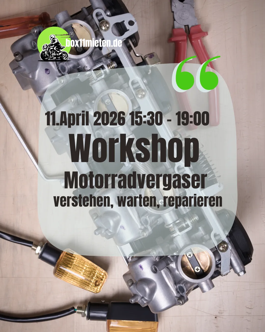 Workshop Motorradvergaser