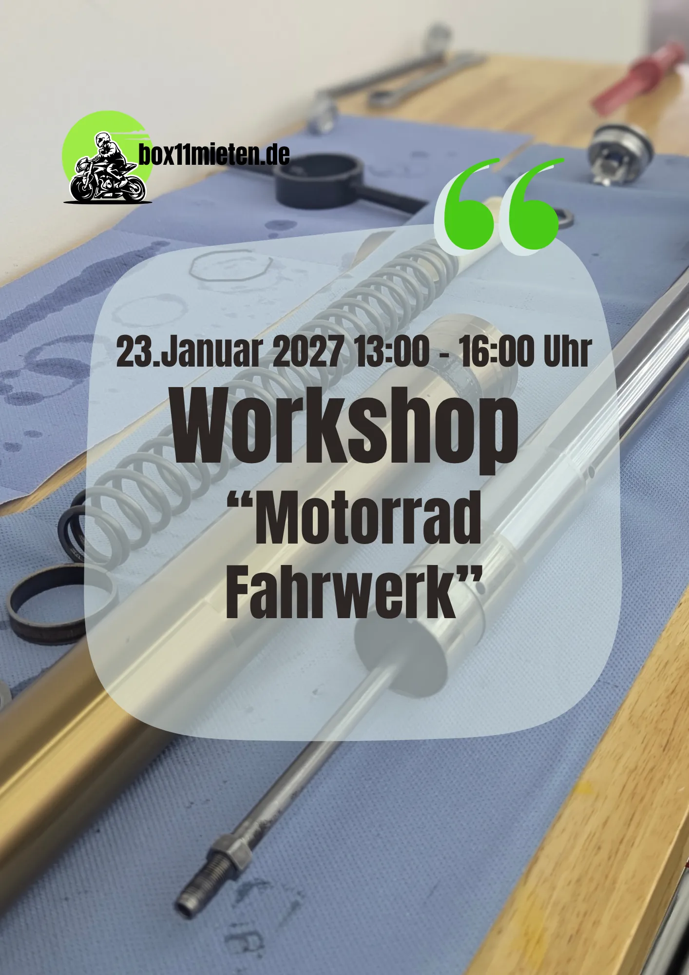 Box11 Schrauber Session "Motorrad Fahrwerk"