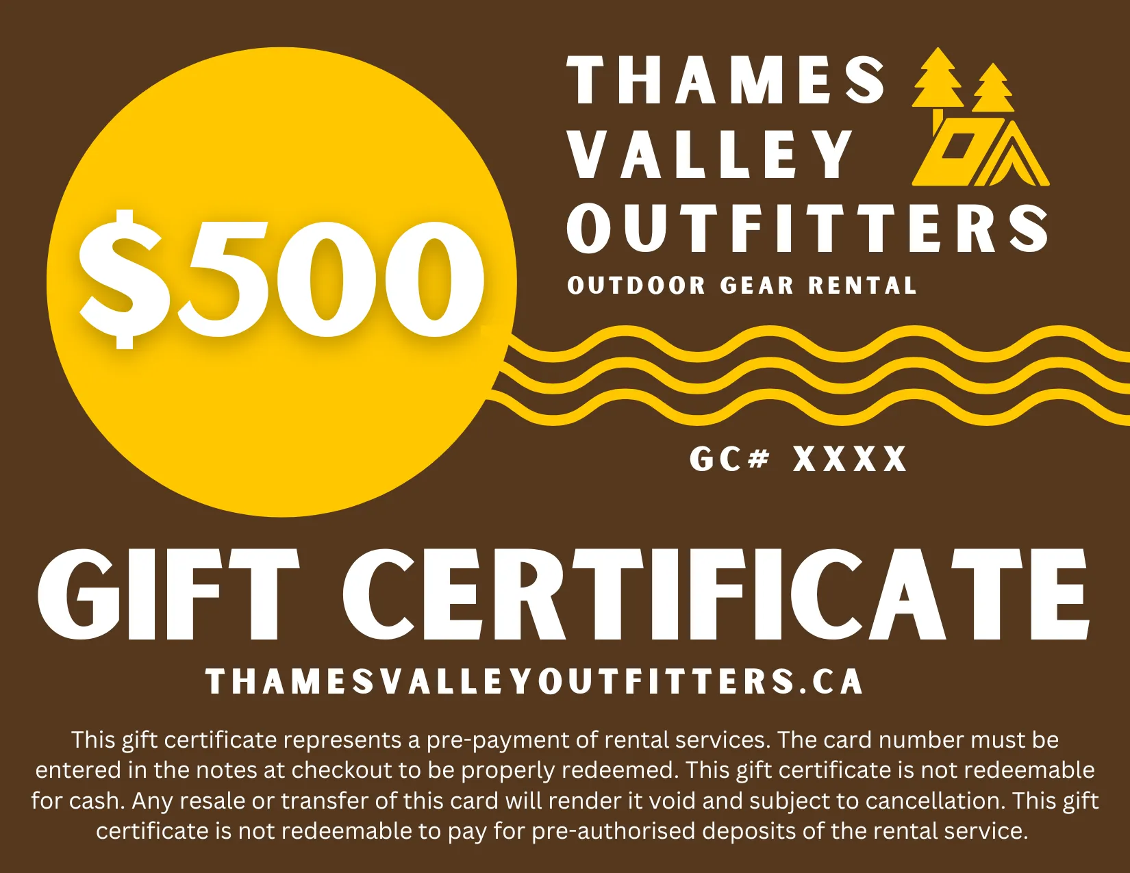 $500 Gift Certificate