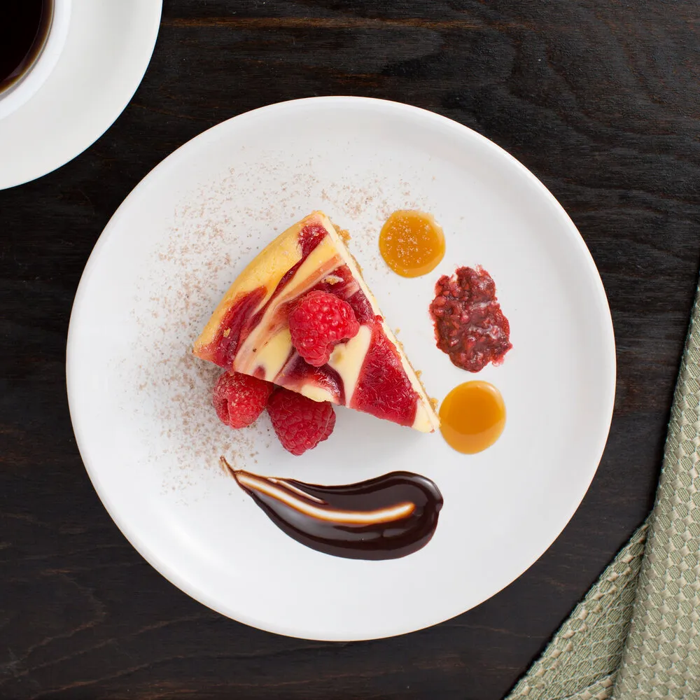 8" Round Bright White Coupe Stoneware Plate