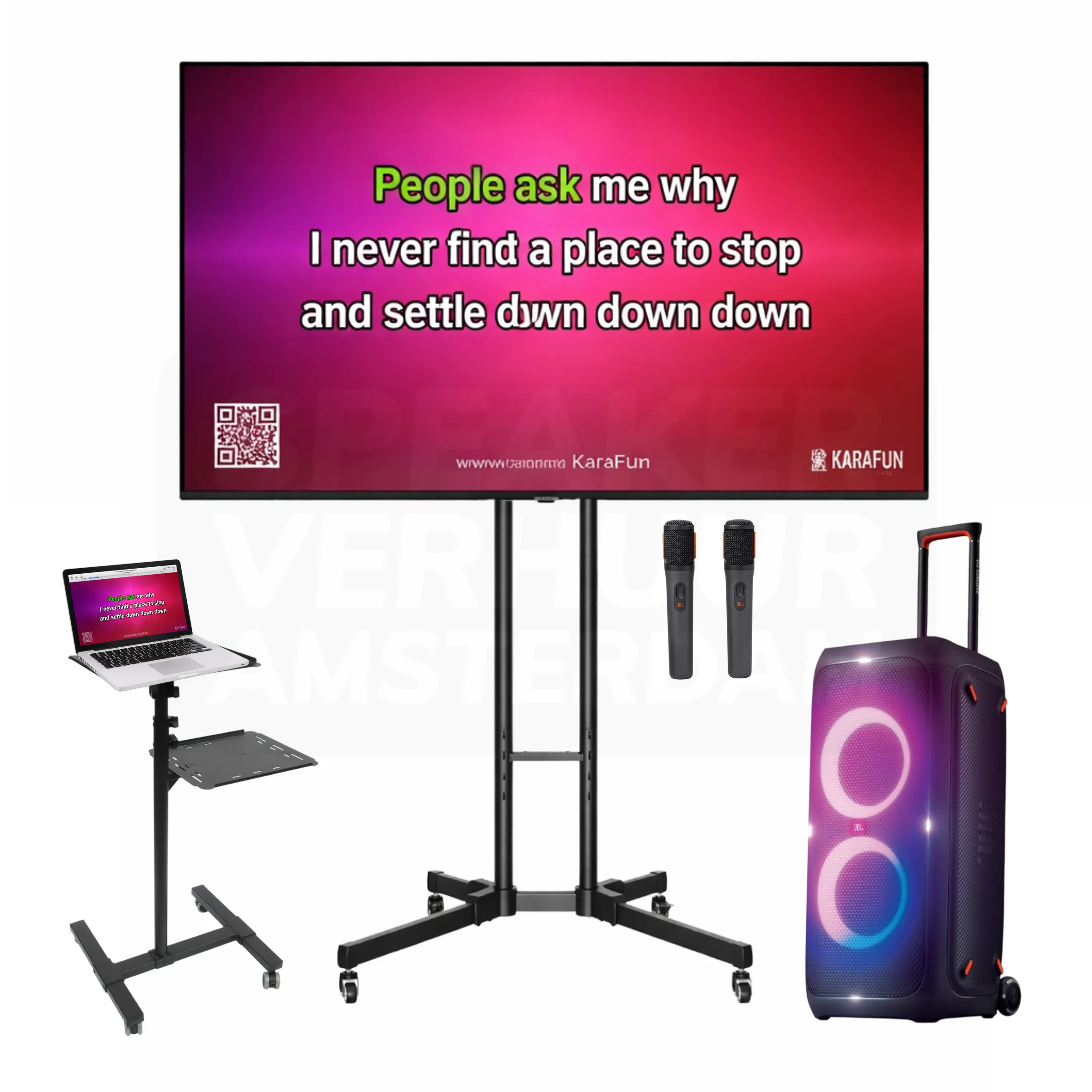 Karaoke set met scherm huren