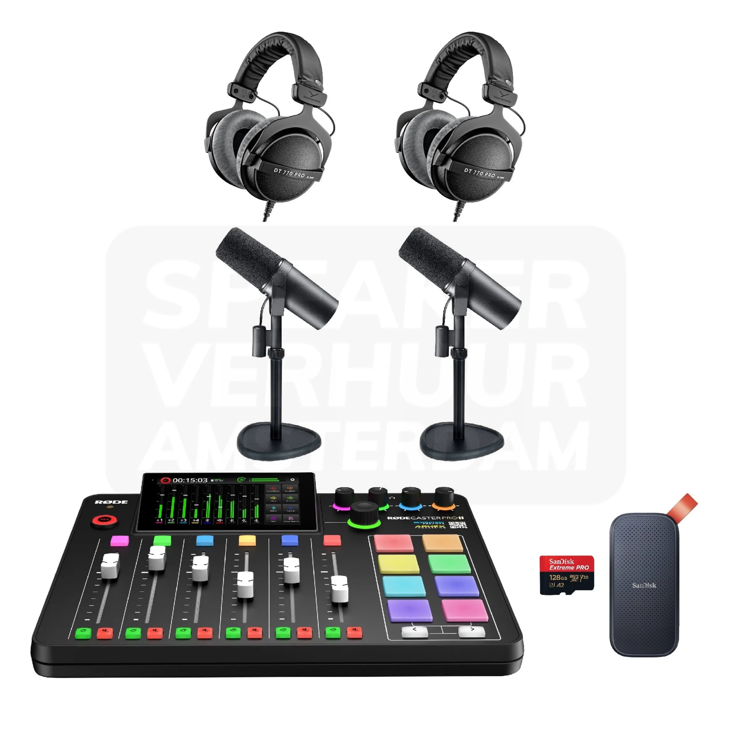 Complete 2 persoons Podcast set pro huren