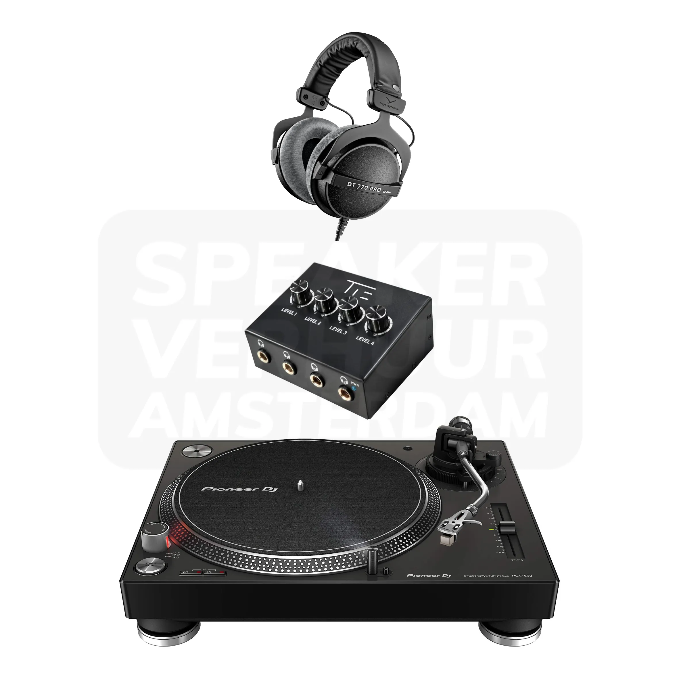 Vinyl platenspeler luisterset 1 persoon huren