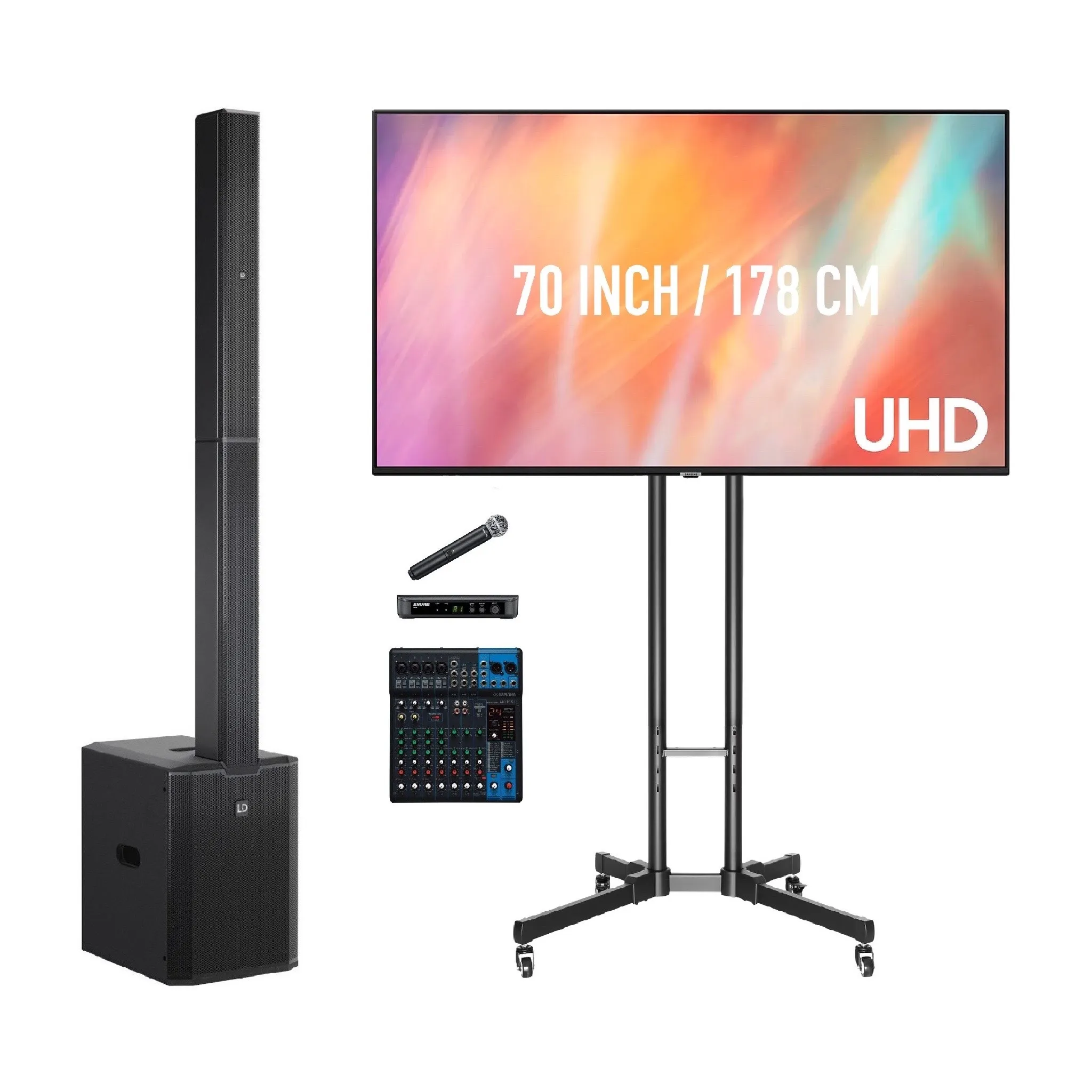 Complete presentatie set 50 personen huren