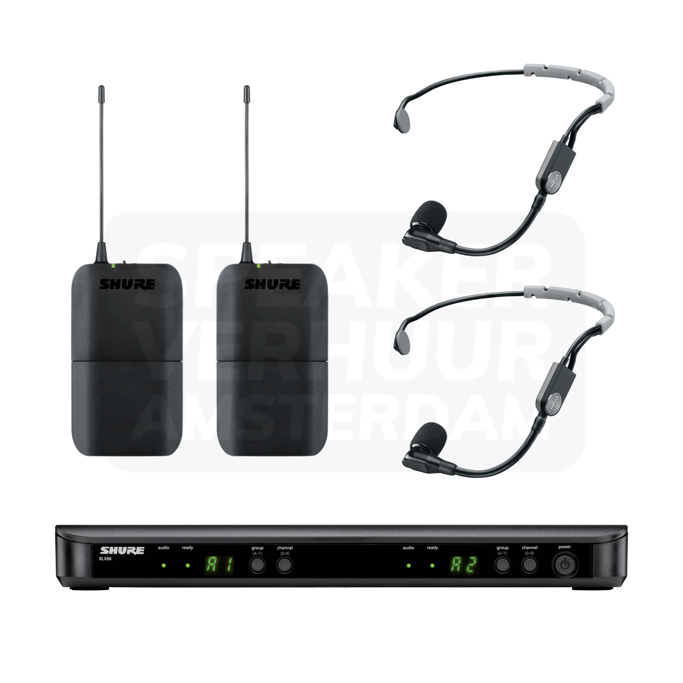 Shure SM35 draadloze headset microfoon set x2 huren