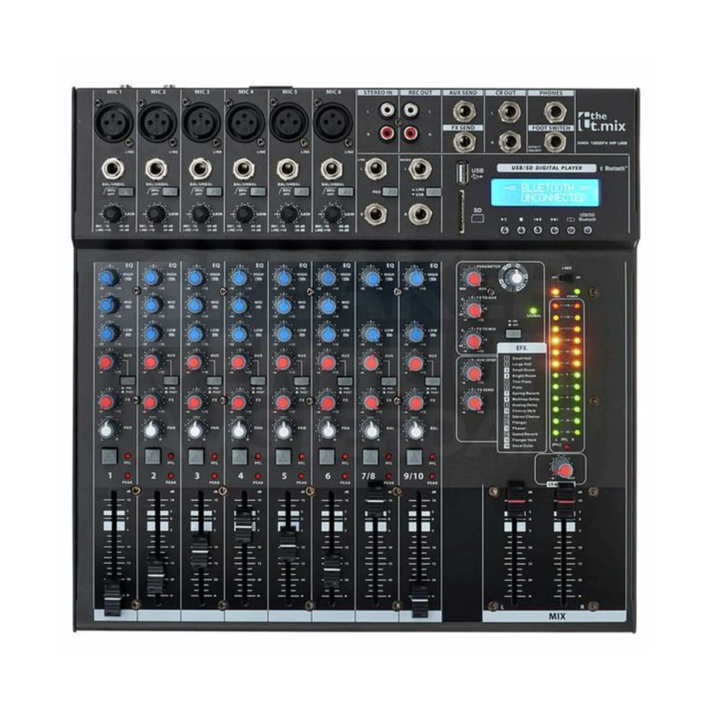 the t.mix xmix 1202 FXMP USB bluetooth mixer huren