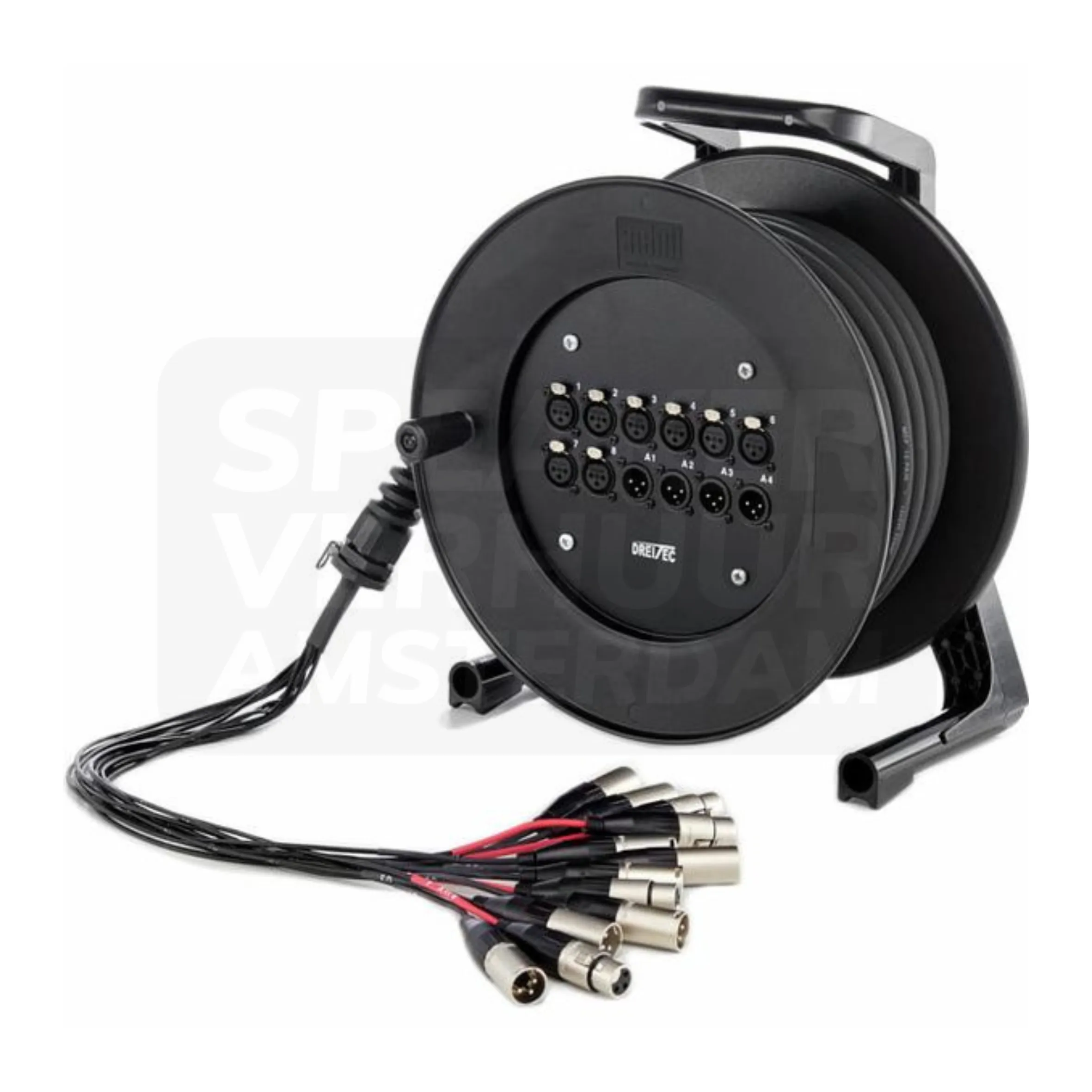 XLR 8/4 multicore 15 meter haspel huren