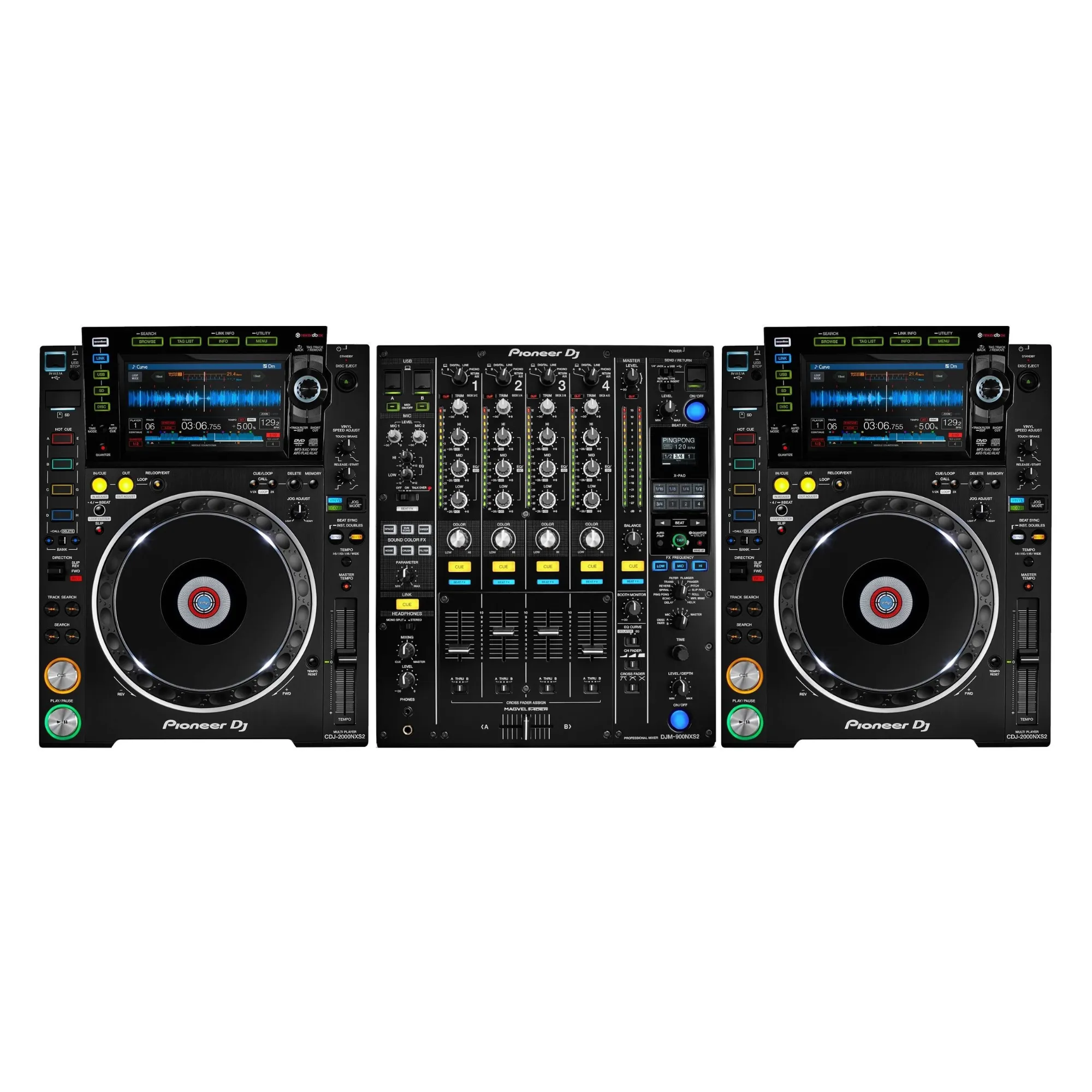 2x Pioneer CDJ-2000 NXS2 + Pioneer DJM-900 NXS2 huren