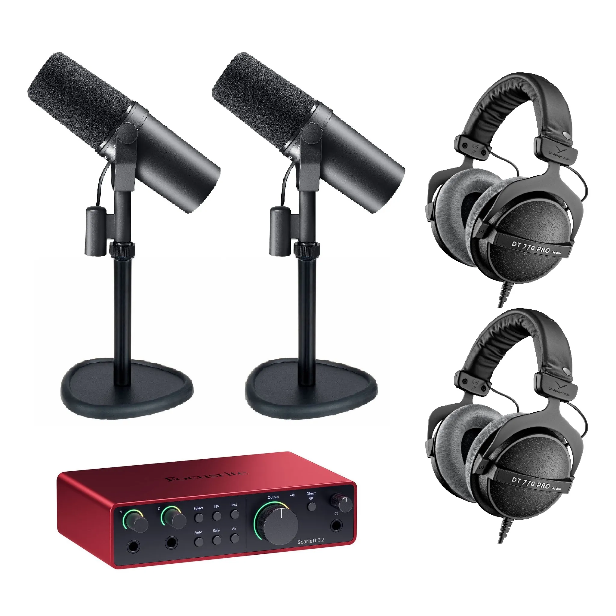 Complete 2 persoons opname set voor cursus huren