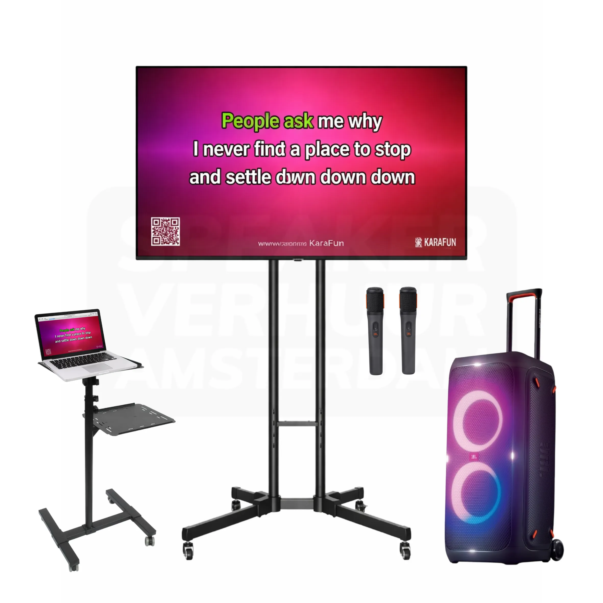 Complete karaoke set met KaraFun 20 personen huren