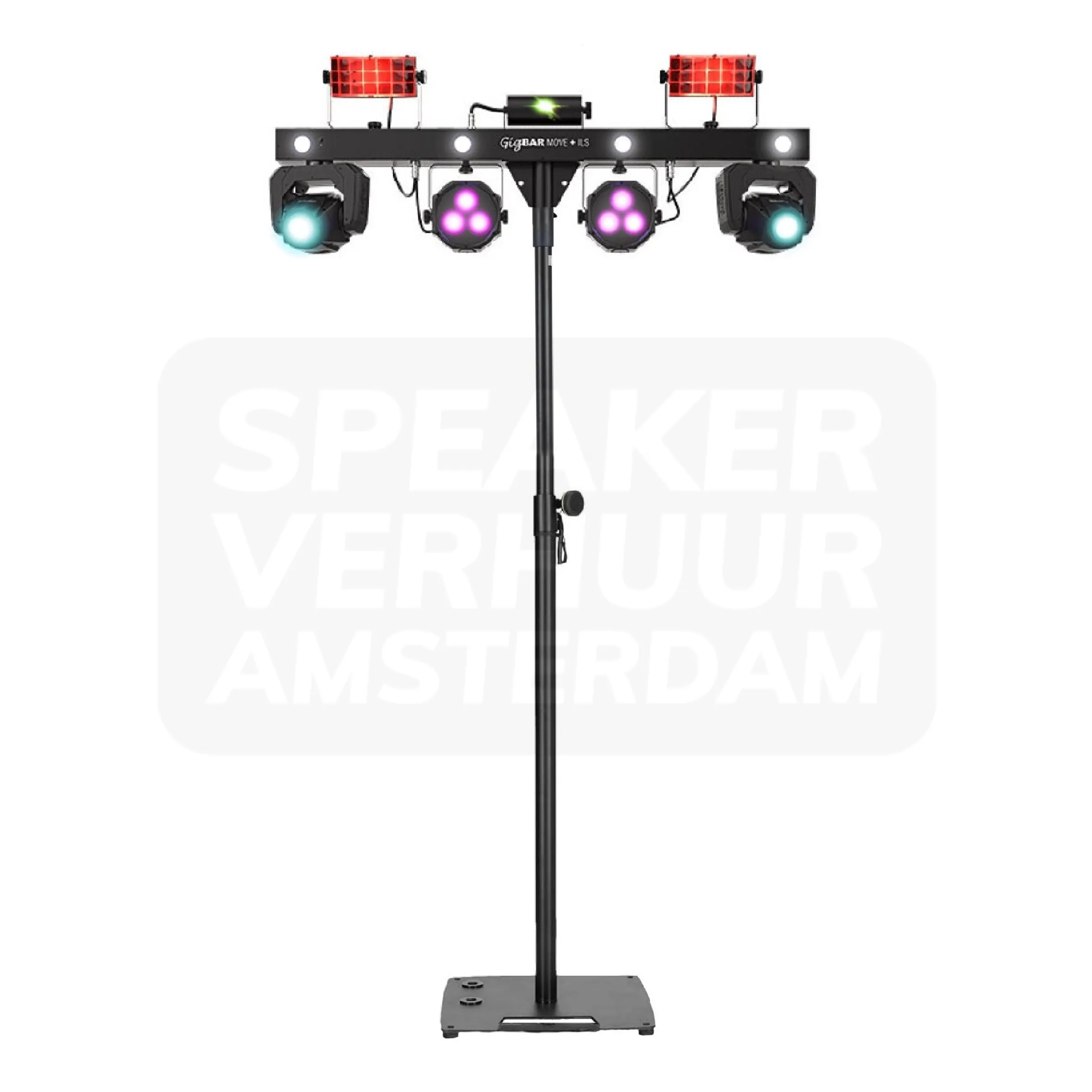 Disco lampen set op statief pro huren