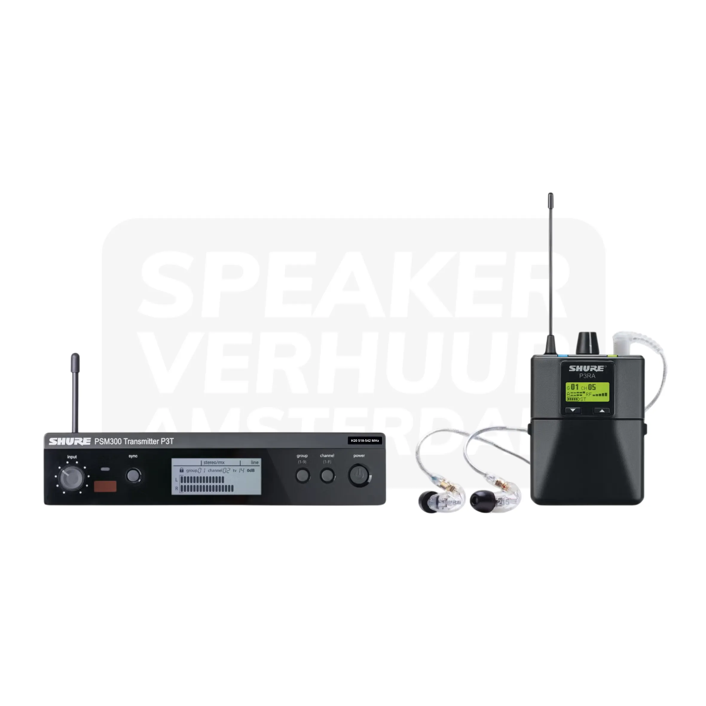 Shure PSM 300 draadloze in-ear set met SE215 huren