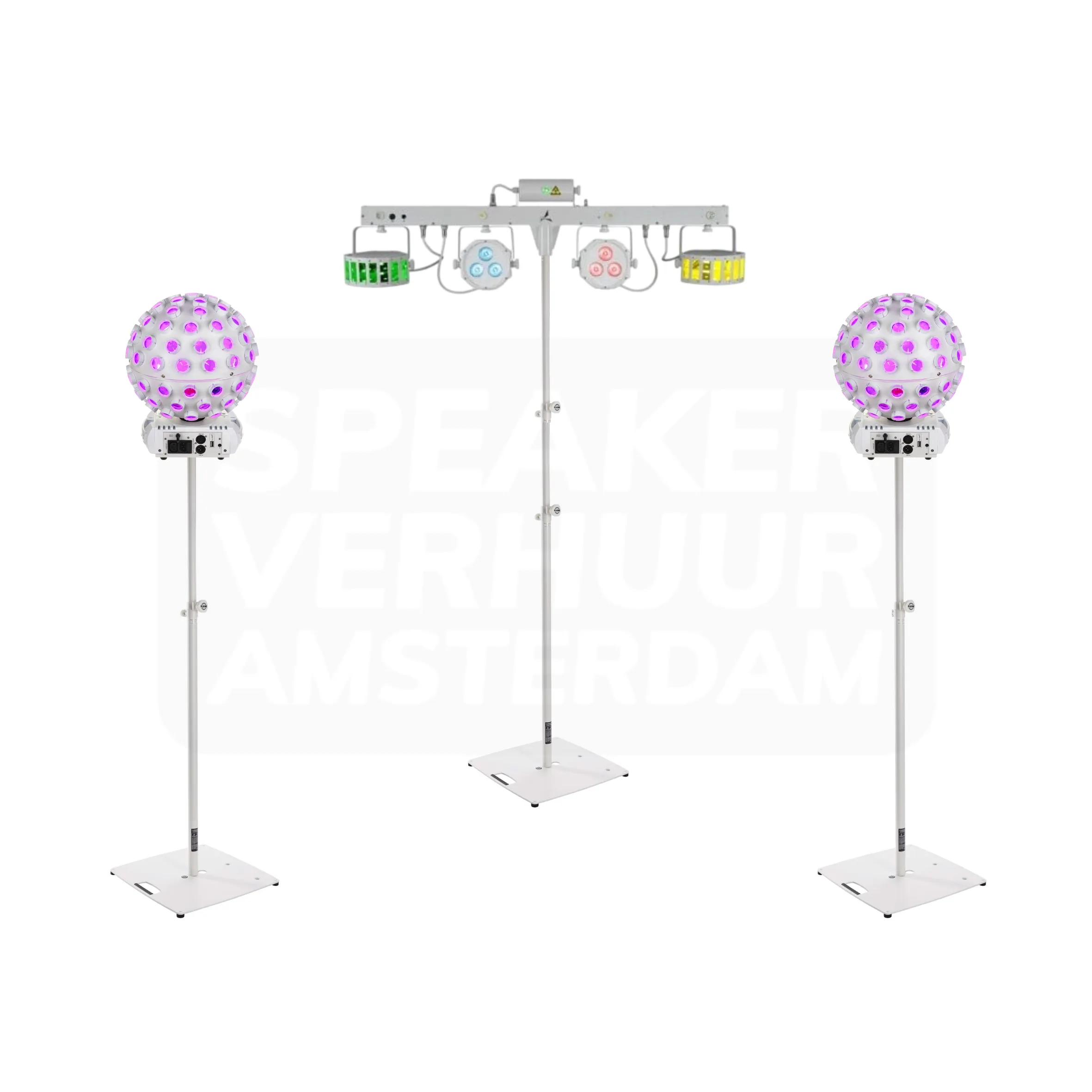 Disco licht set wit huren