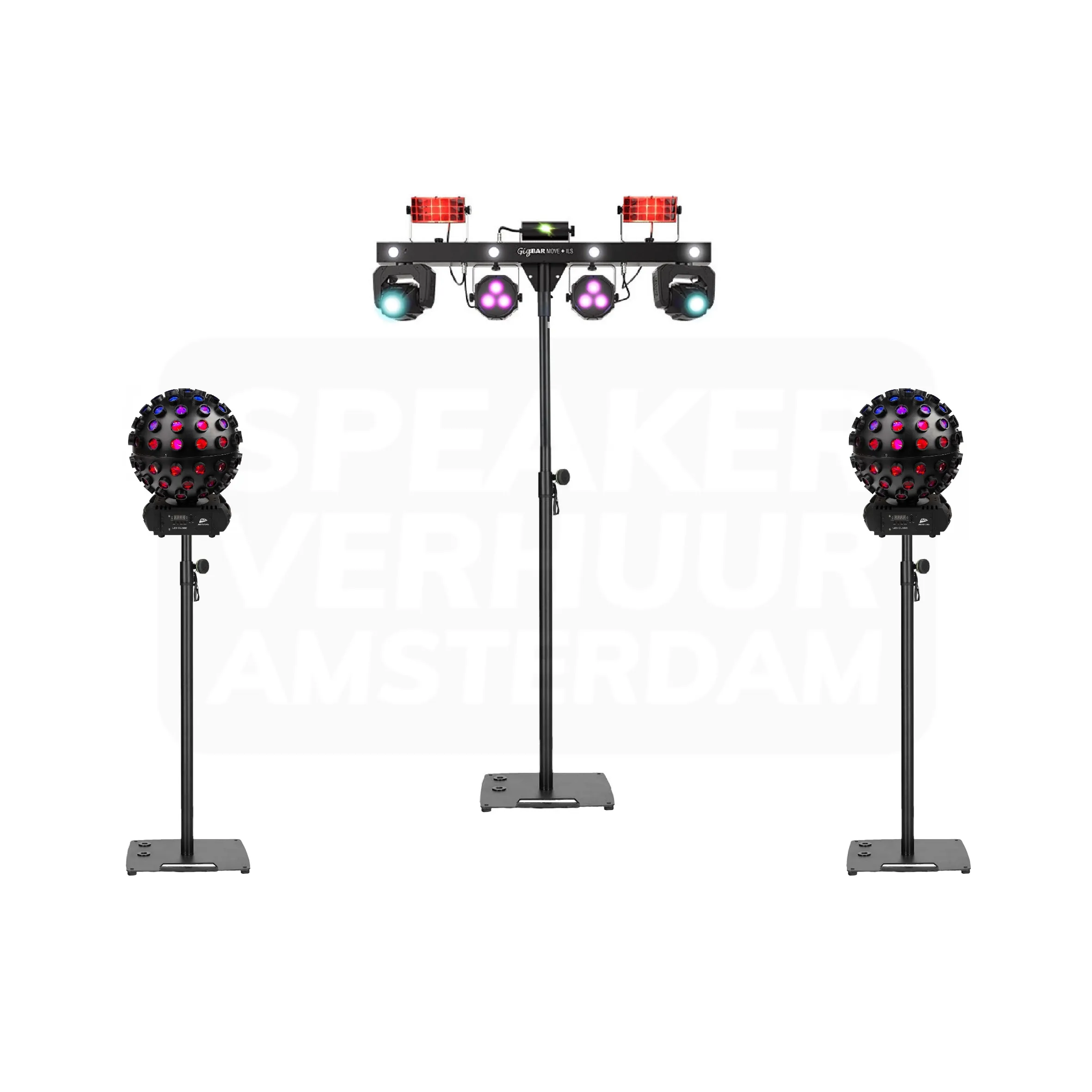 Disco licht set zwart huren