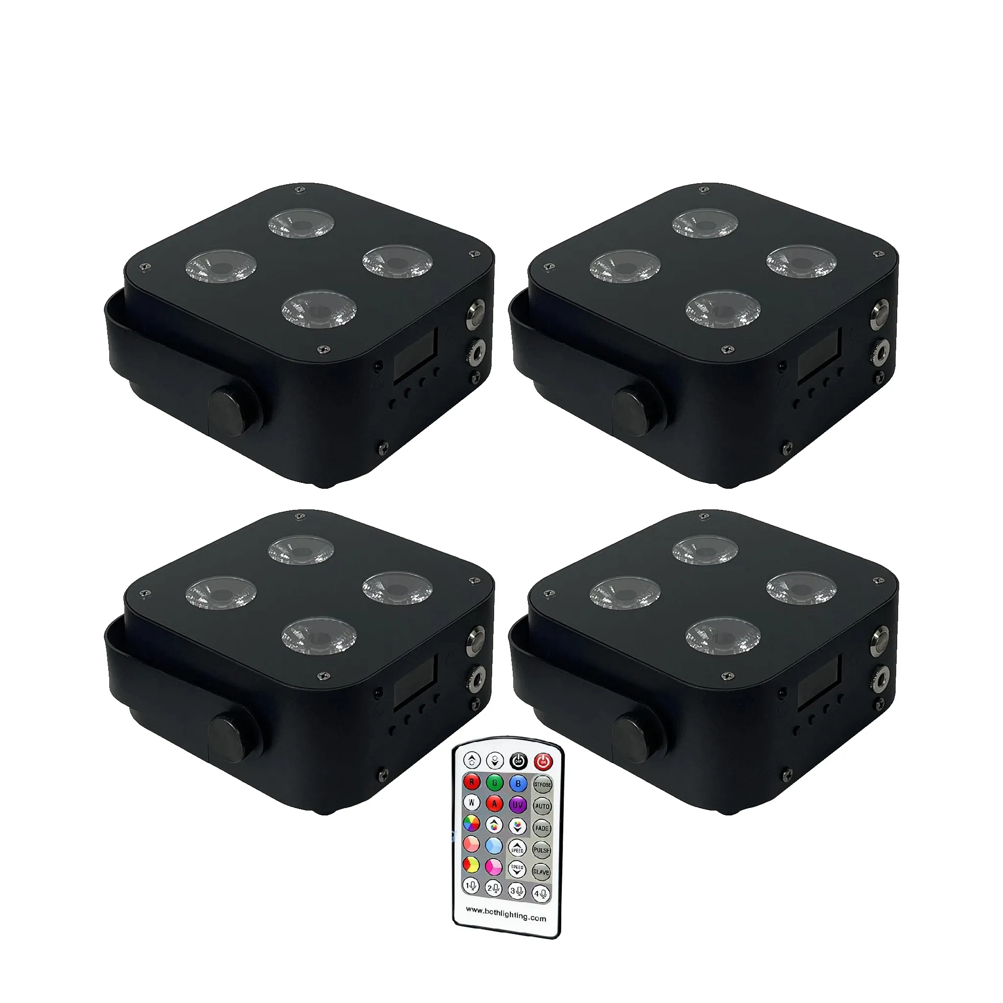 Accu LED spot/uplight set 4 stuks