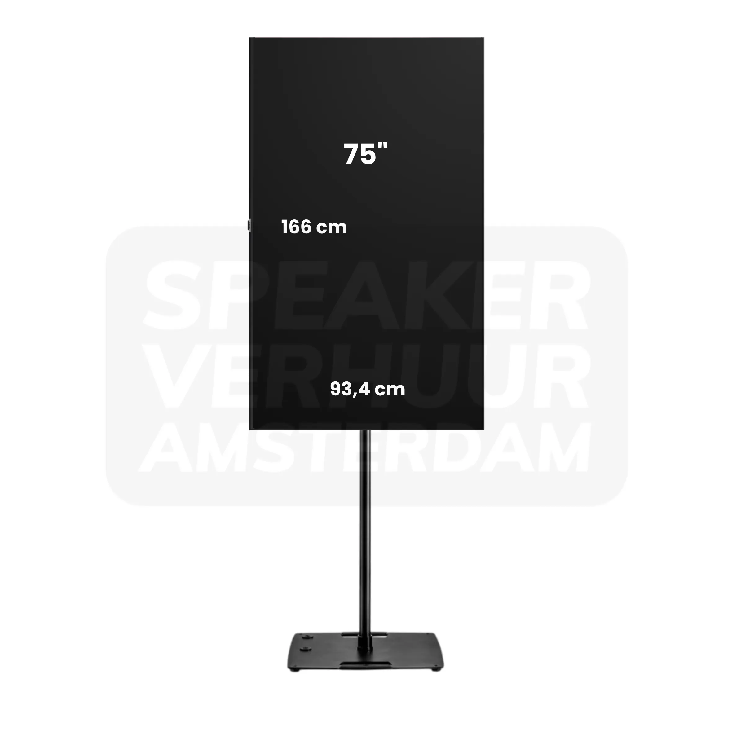 75 inch verticaal tv scherm op statief huren