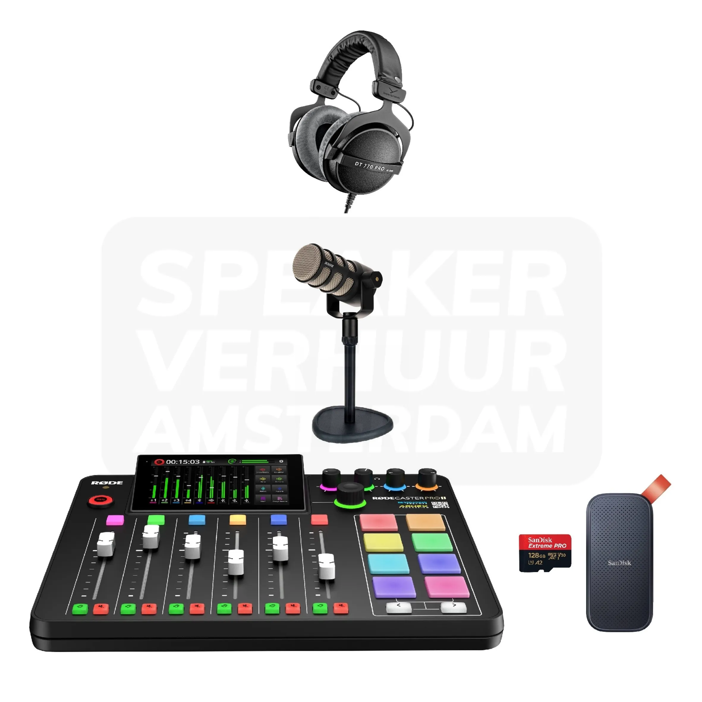 Complete 1 persoons Podcast set huren