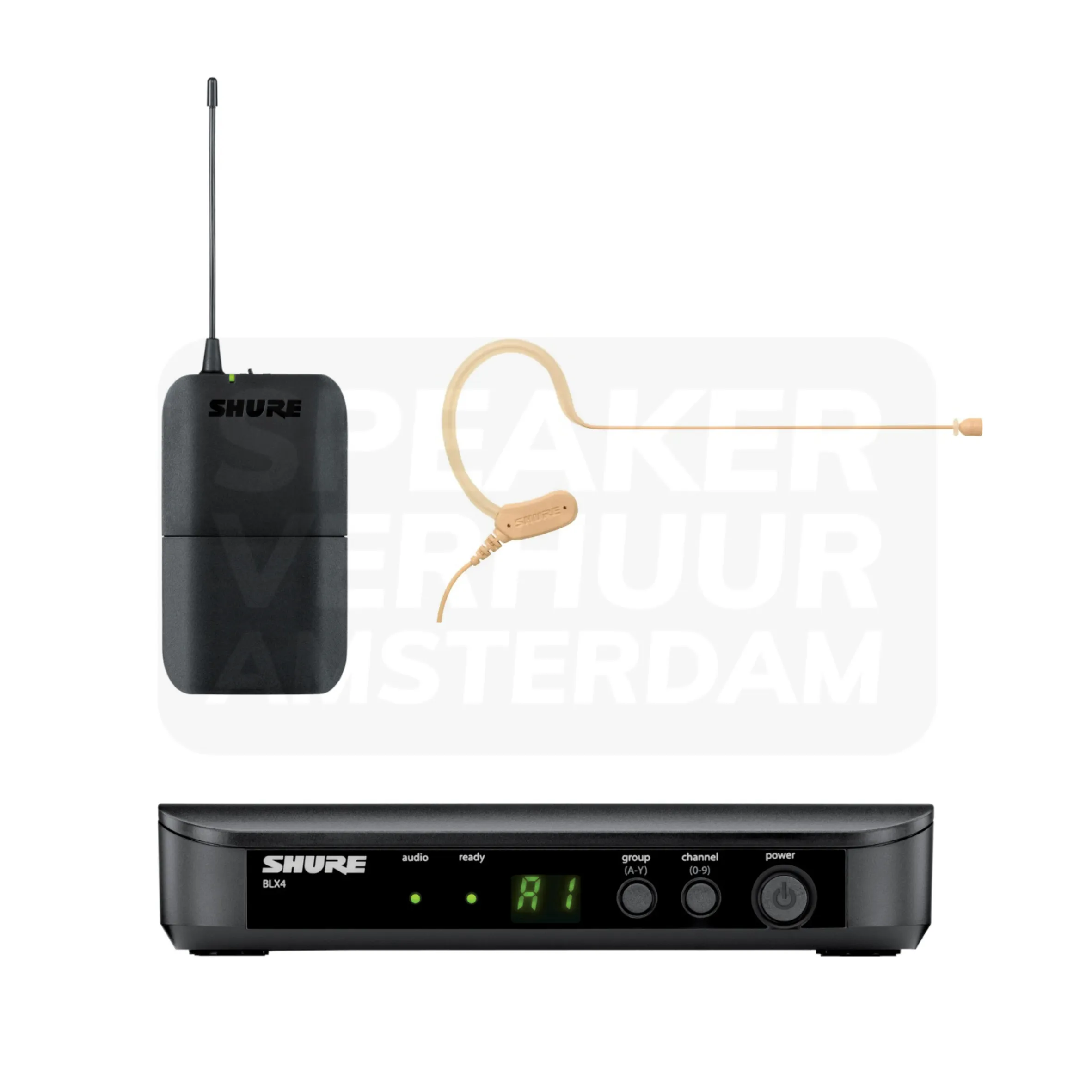 Shure MX153T draadloze headset microfoon set huren