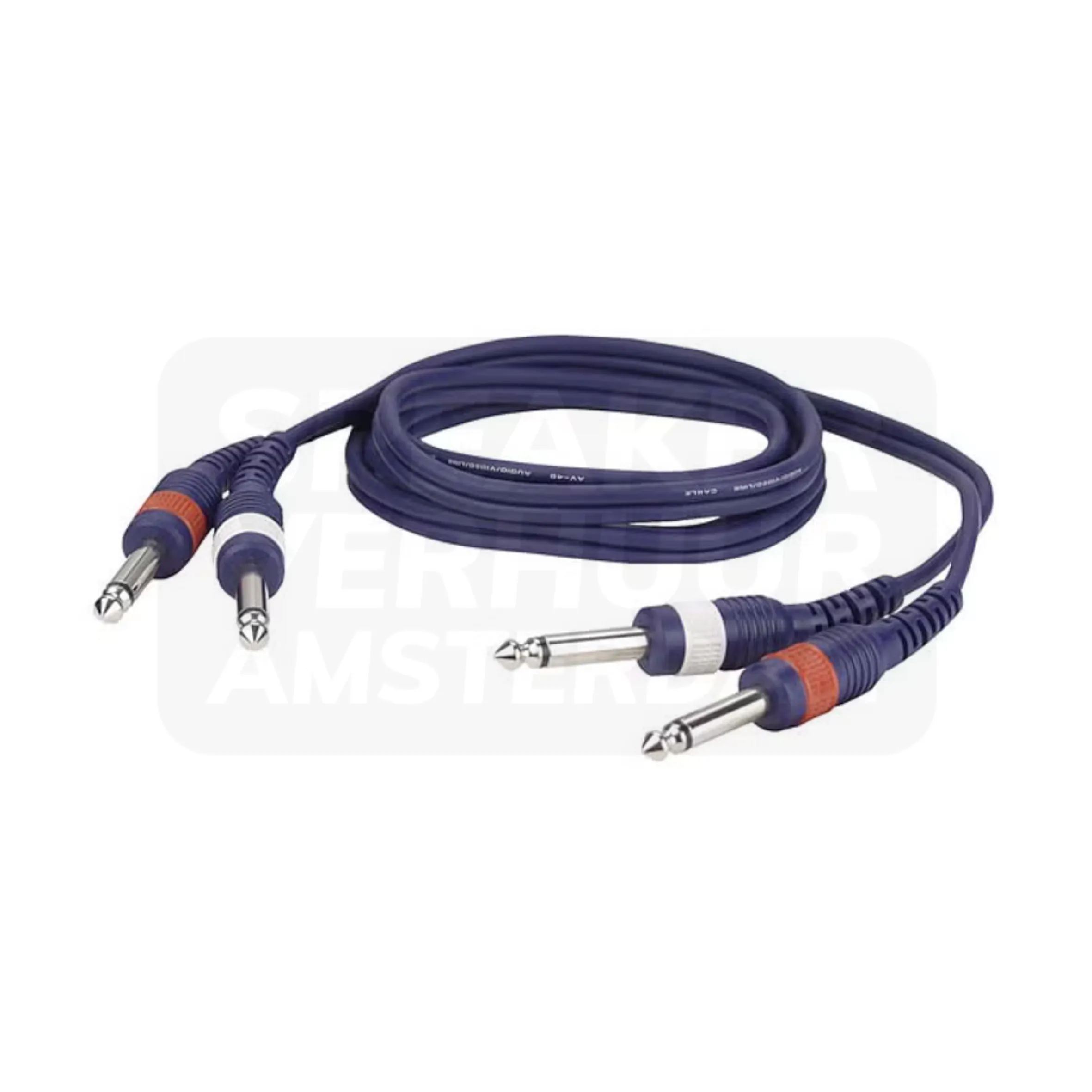 2x jack male naar 2x jack male - 1,5 meter - huren
