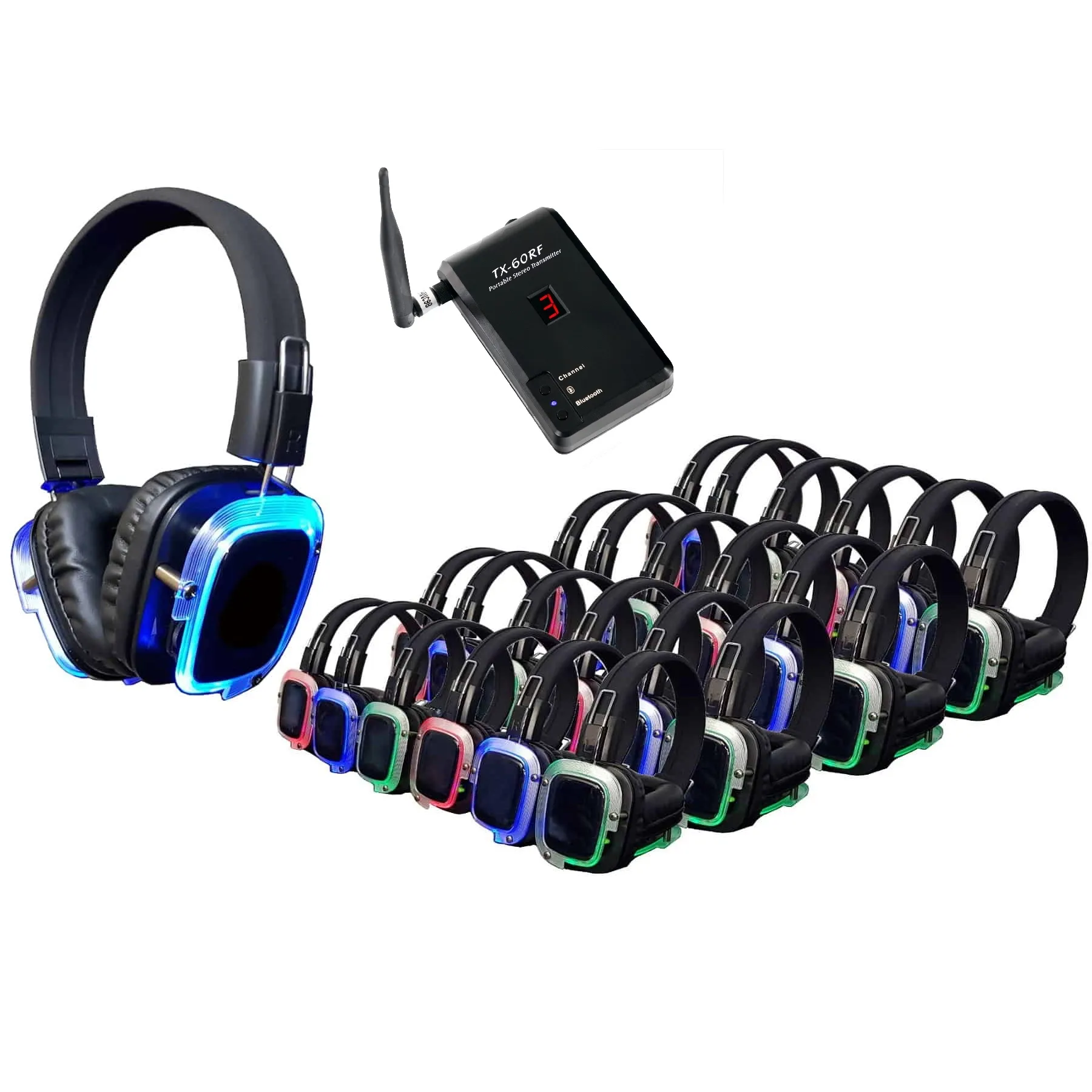 Silent disco set 10 personen huren