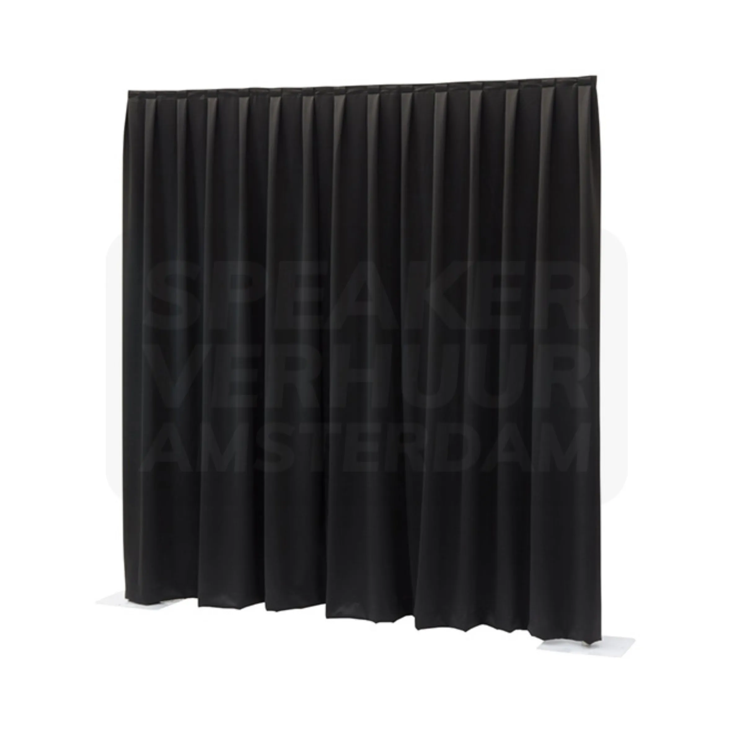 Pipe & drape gordijn doek geplooid zwart 300×300 cm huren