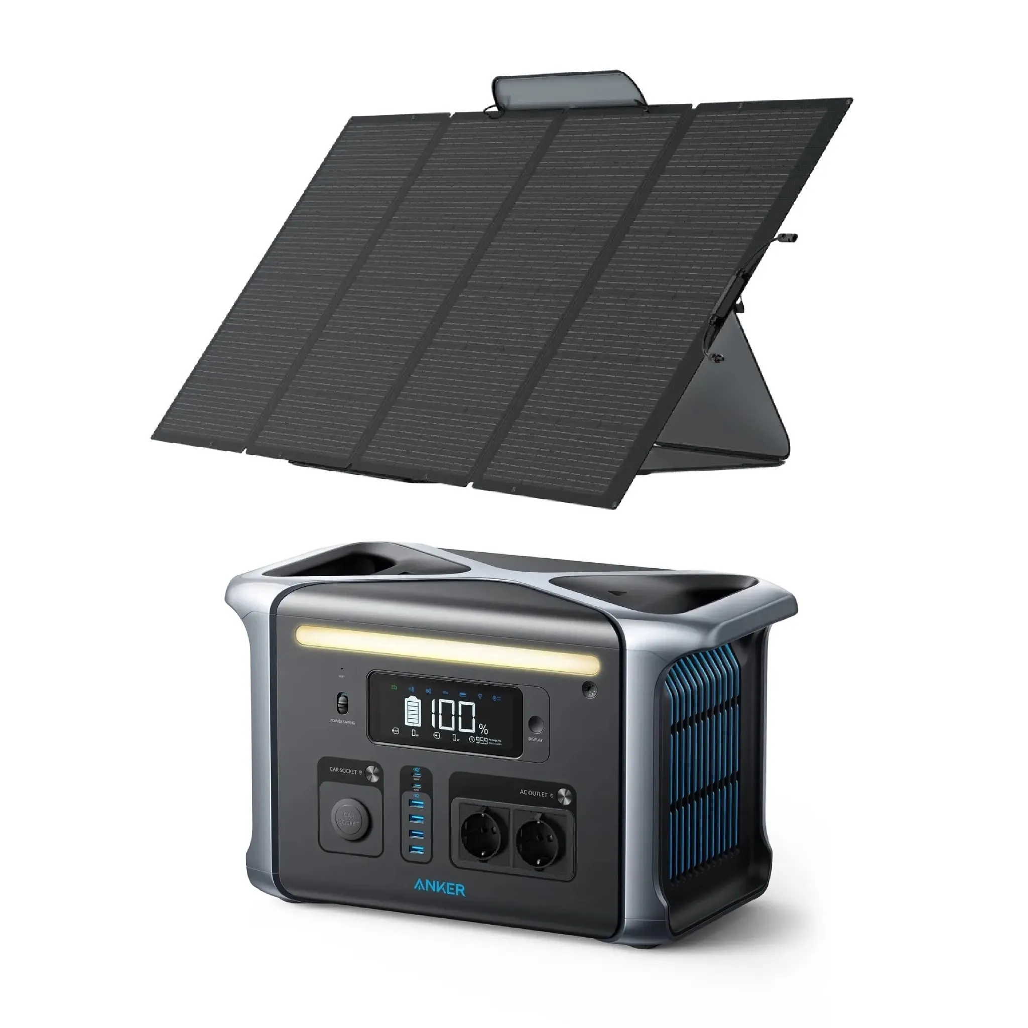 Anker 757 Power station 1229wh + EcoFlow 400W Solar Panel huren