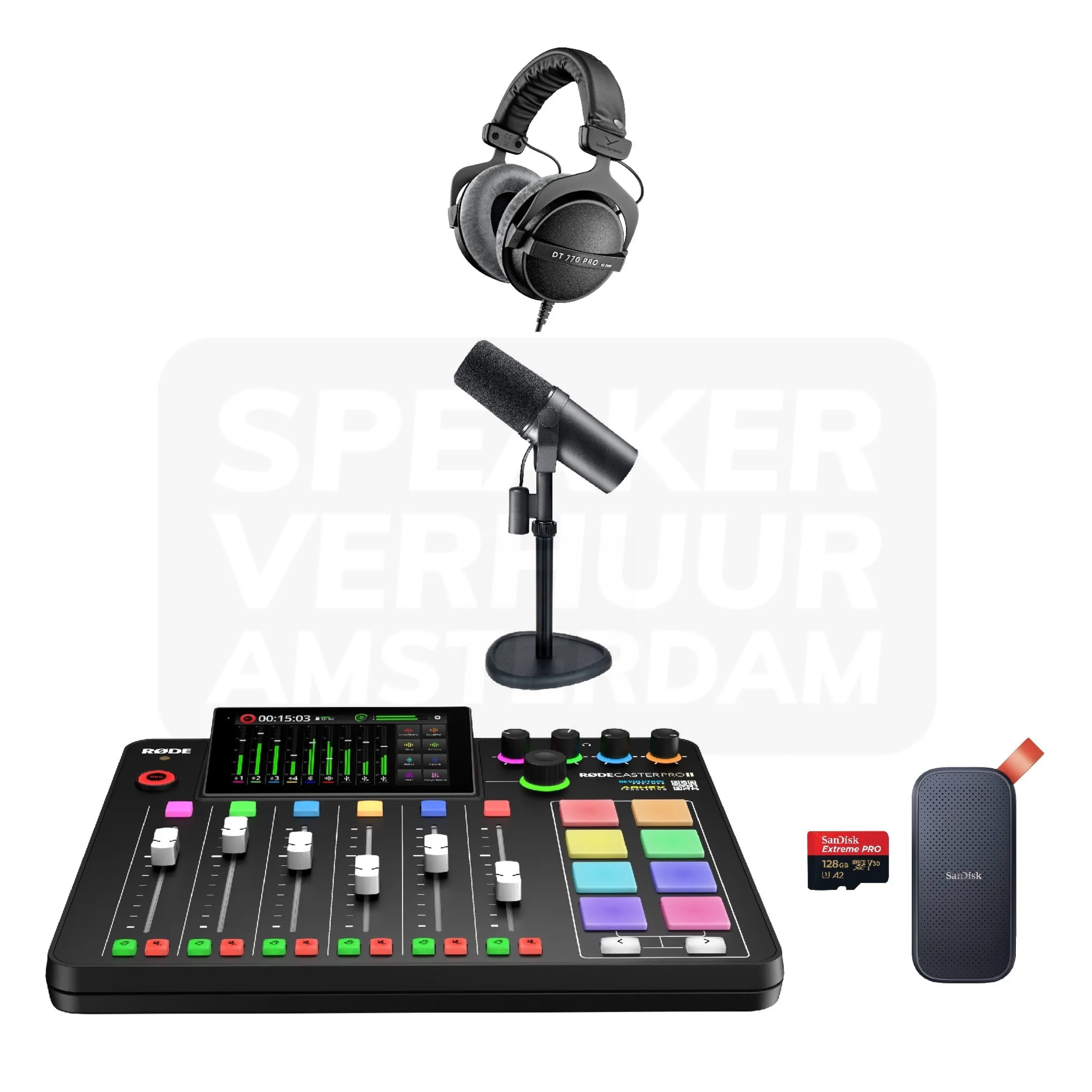 Complete 1 persoons Podcast set pro huren