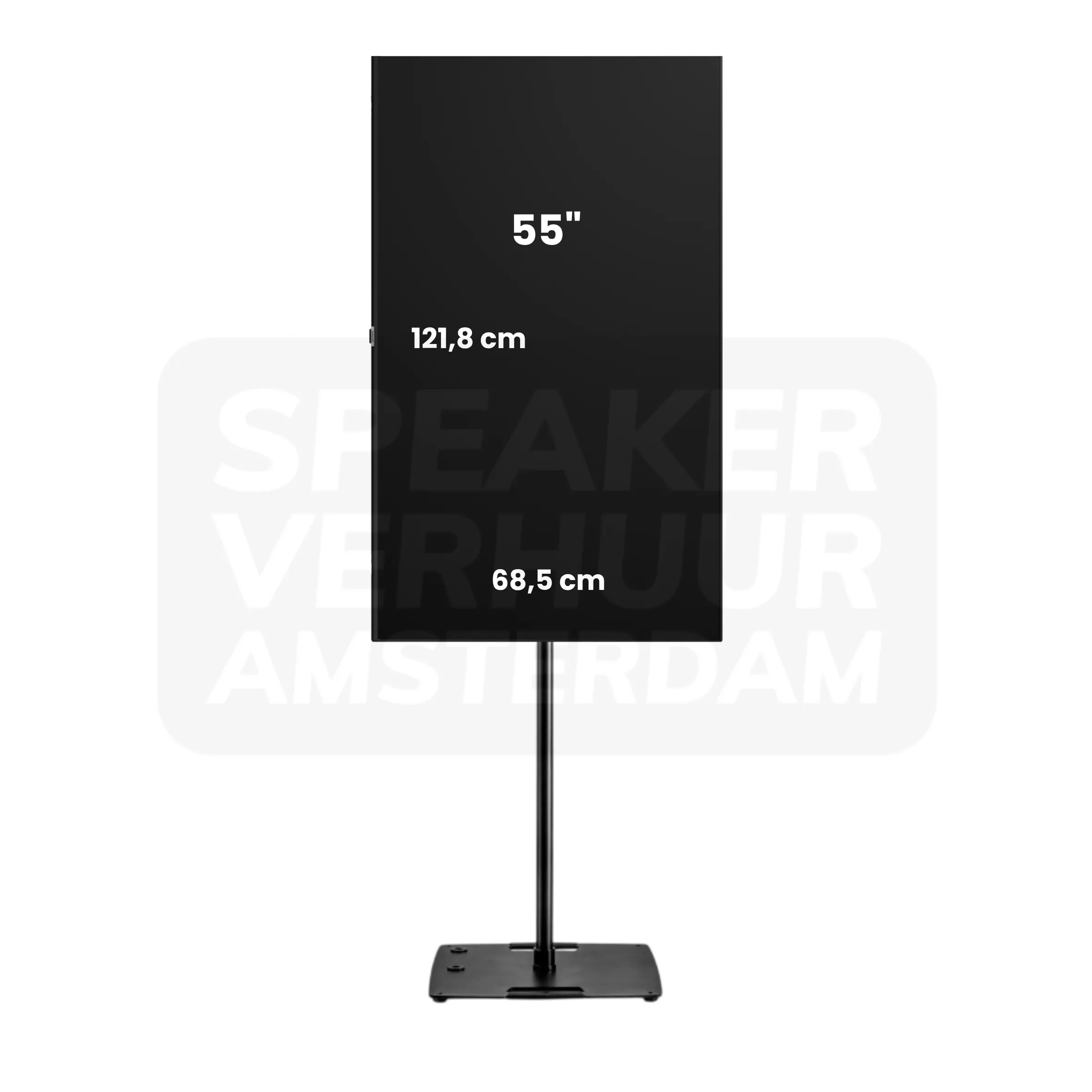 55 inch verticaal tv scherm op statief huren
