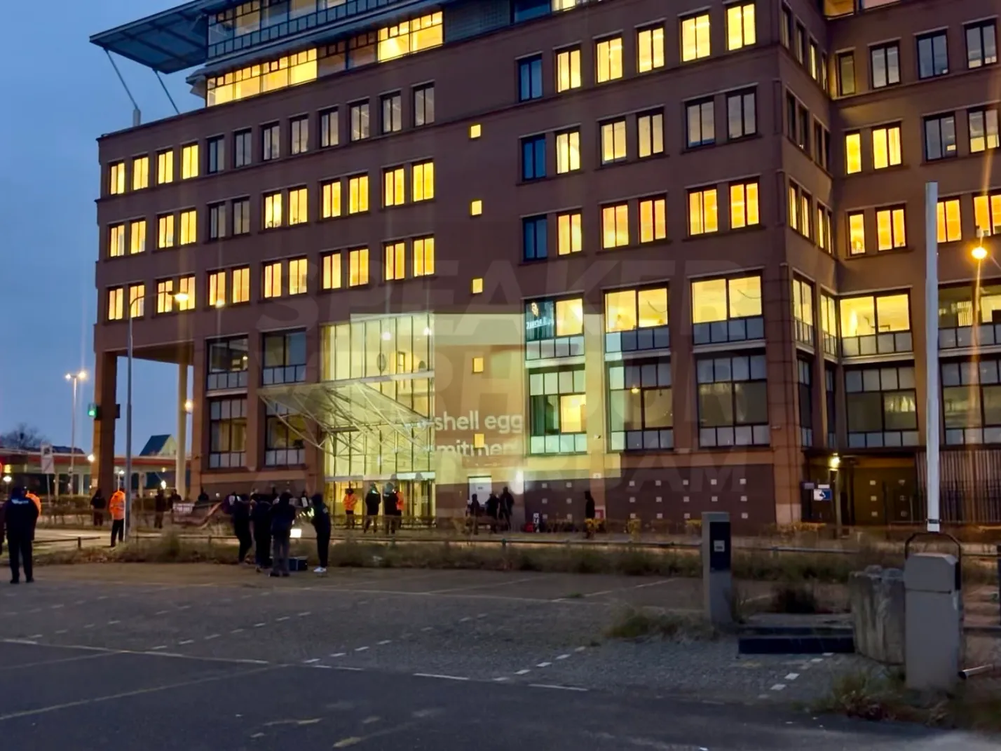 beamer gebouw projectie Amsterdam