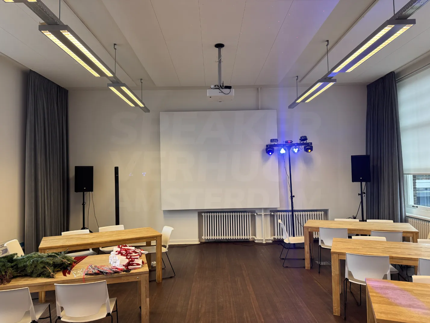 bedrijfs kerstfeest speakers licht Amsterdam