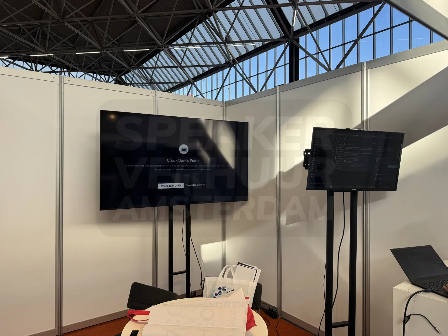 tv scherm huren RAI Amsterdam beursstand