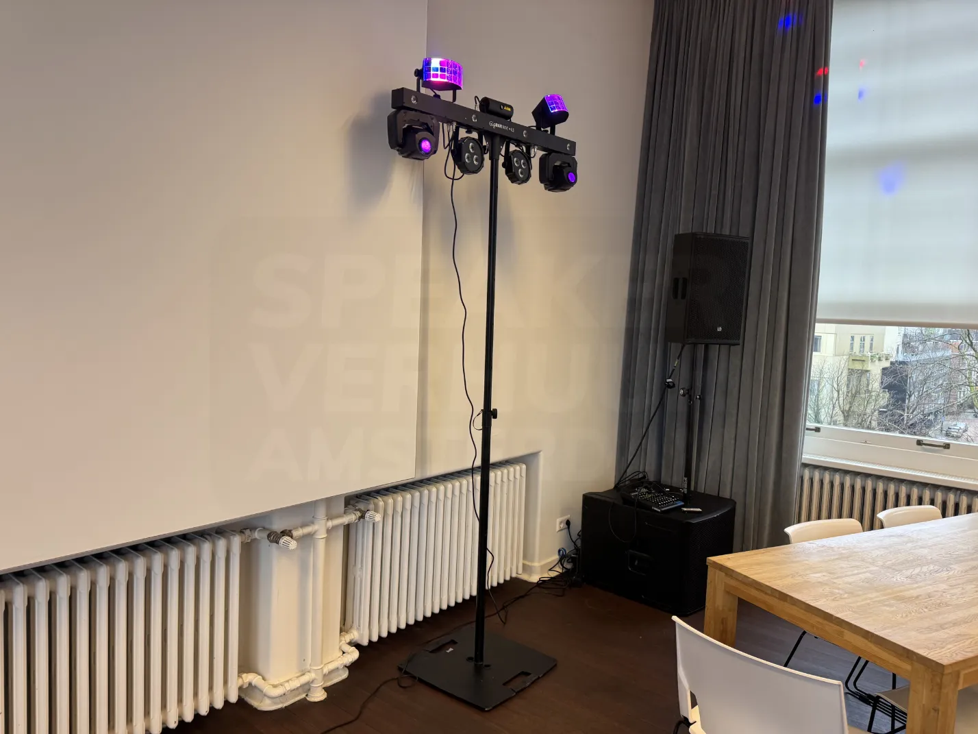 geluidsinstallatie kerstfeest Amsterdam
