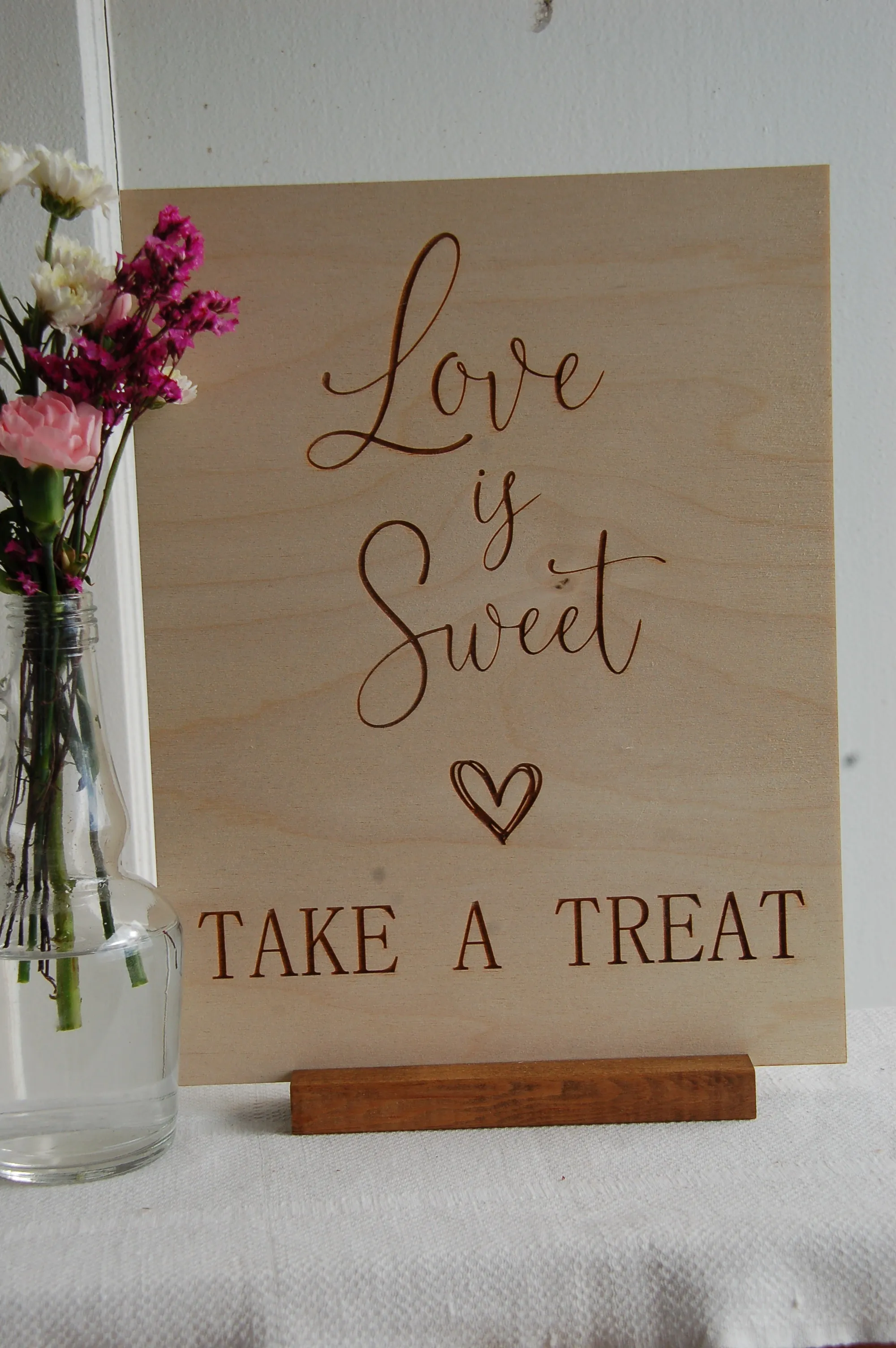 Love is Sweet Take A Treat Sign 8x10