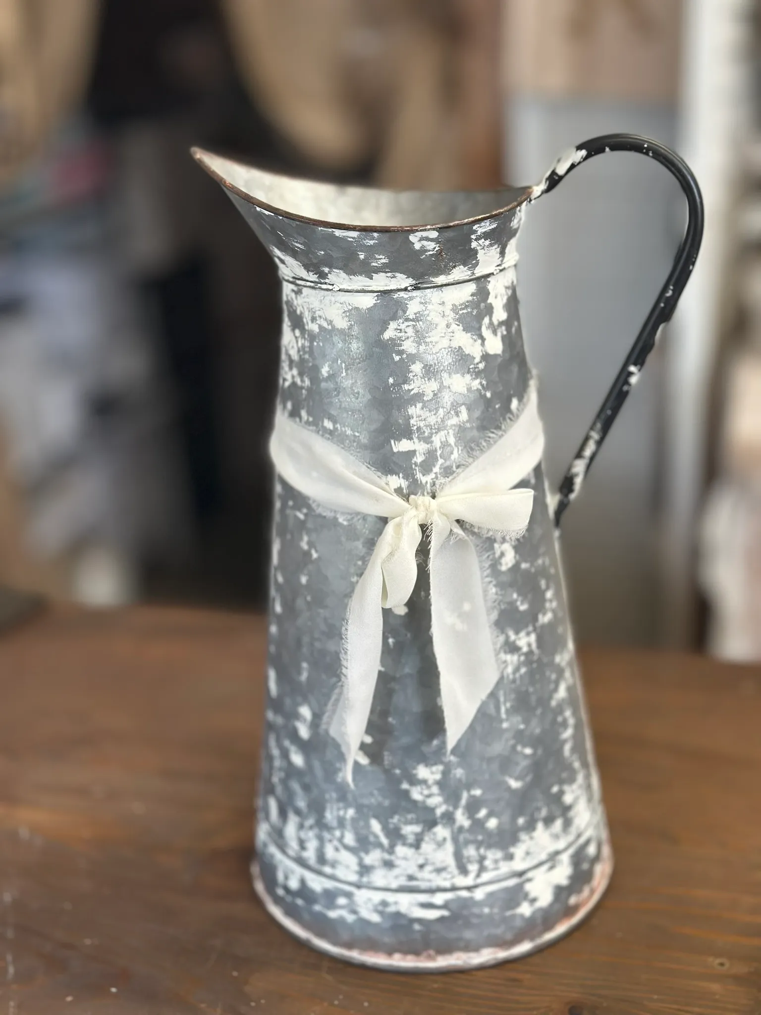 Large Galvanized Pitcher