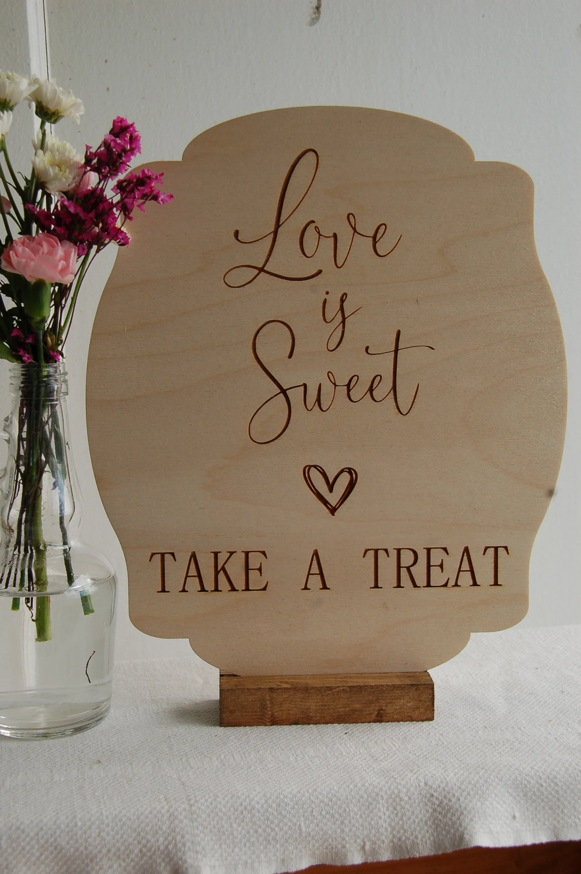 Love is Sweet Take a Treat Sign 8x10