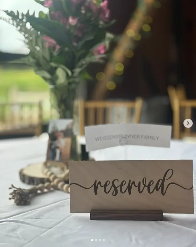 Reserved Table Sign