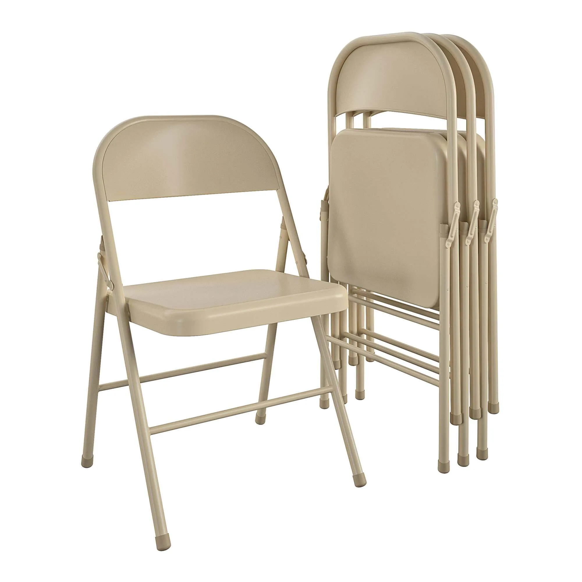 Beige Steel Foldable Chair