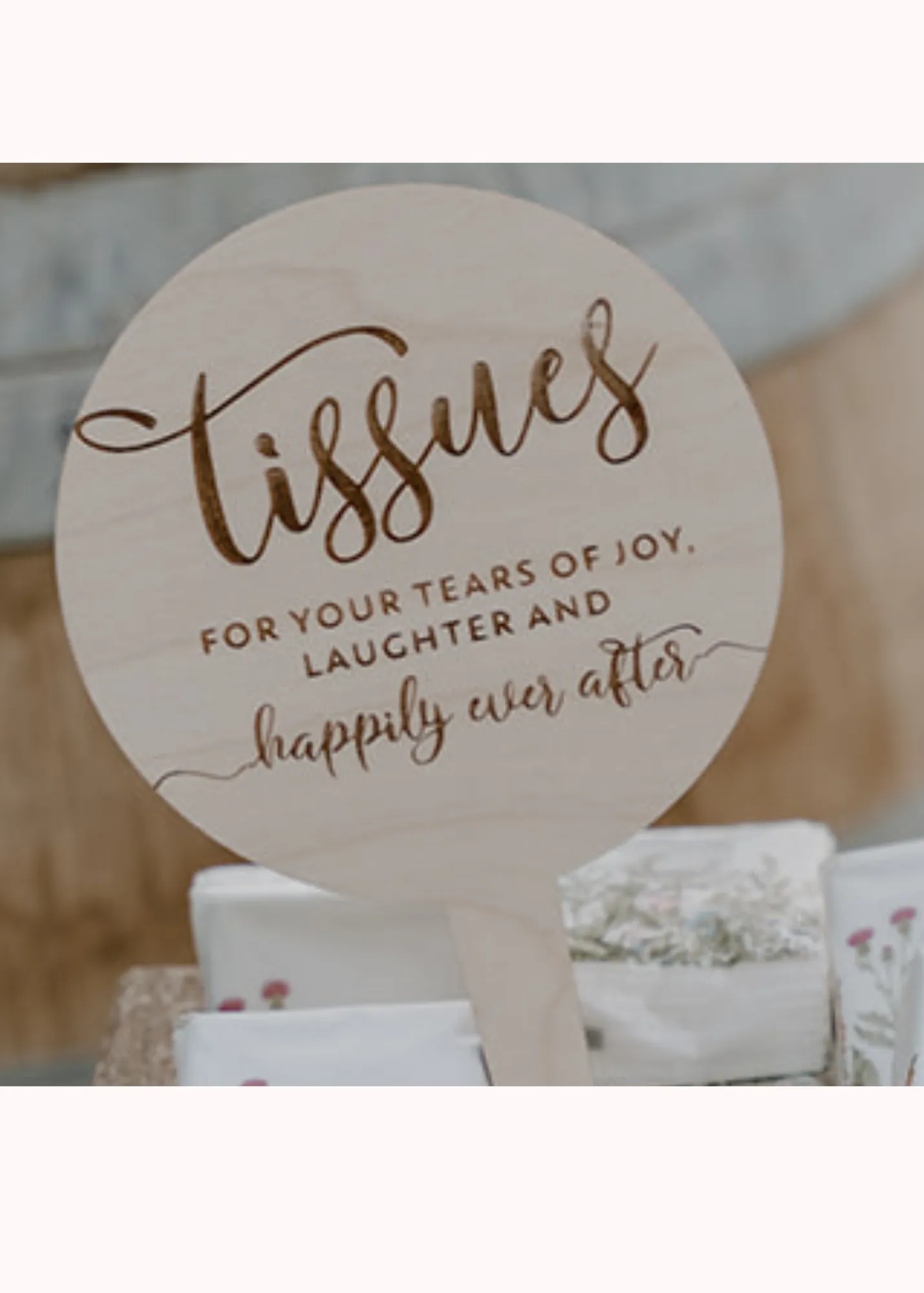 Tissue Sign with pick