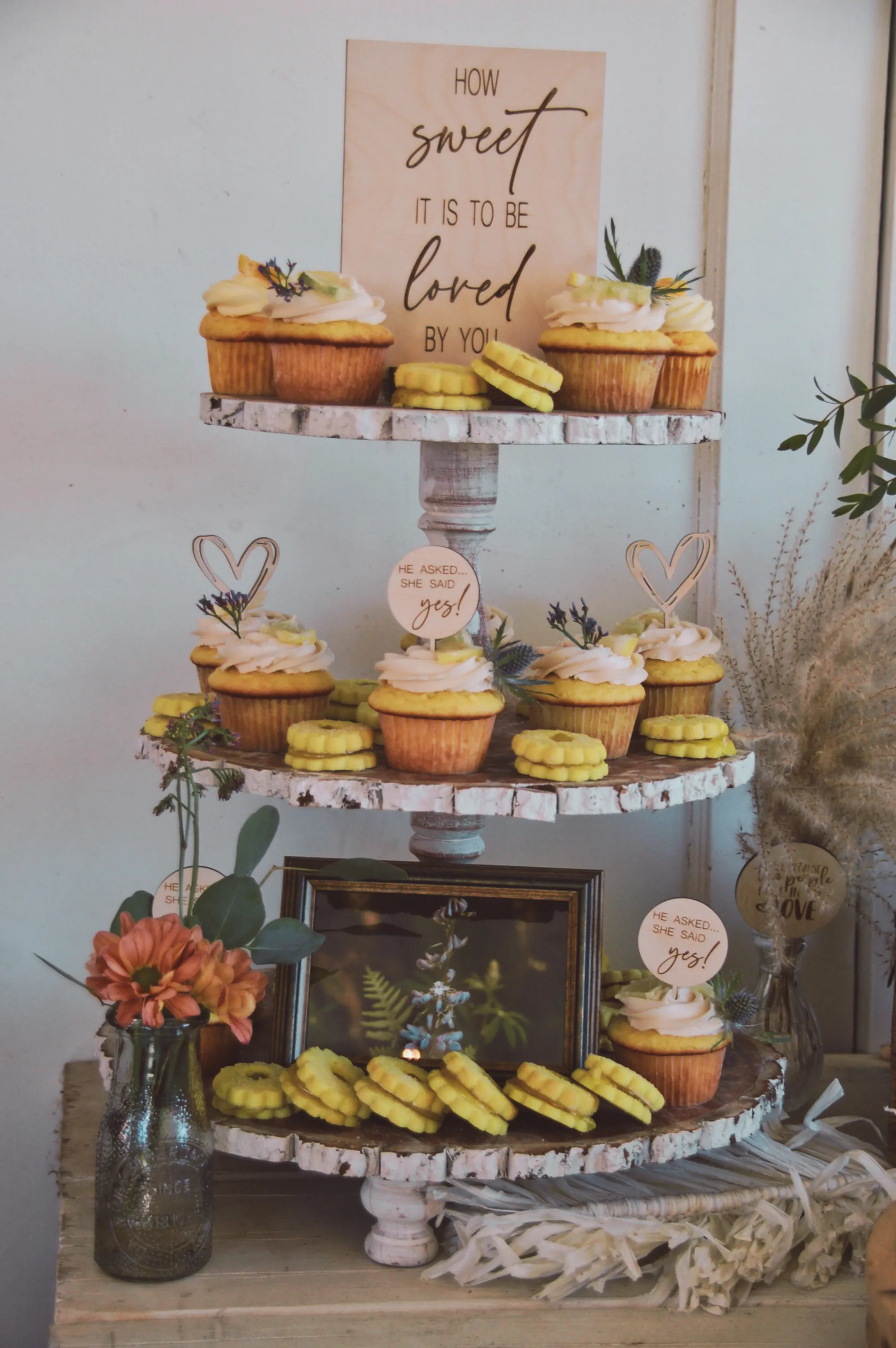Rustic Cupcake Display 3 tier