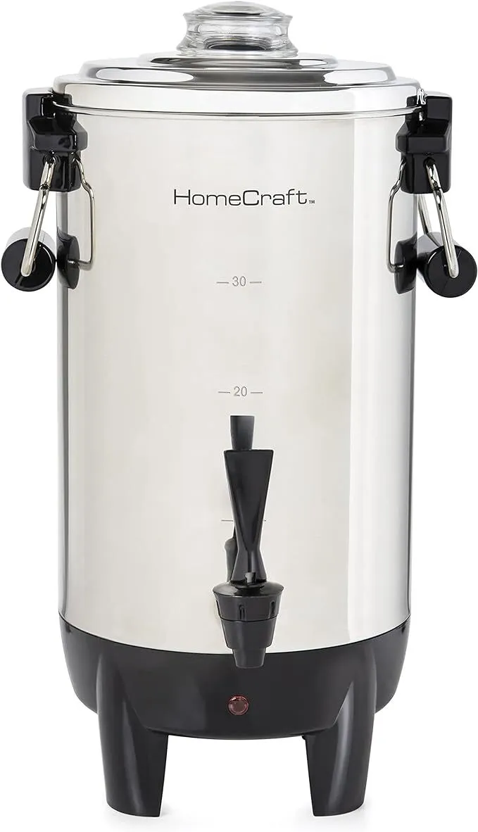 Quick-Brewing  30-Cup Coffee Urn - Stainless Steel